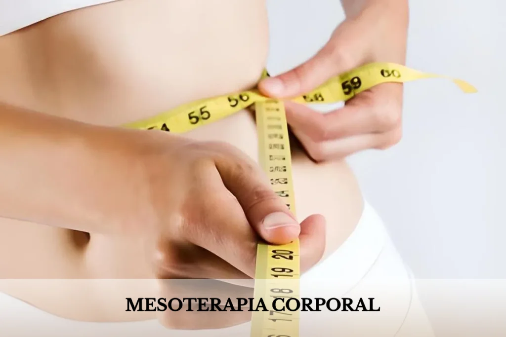 chica midiendo su cuerpo delgado tras mesoterapia corporal