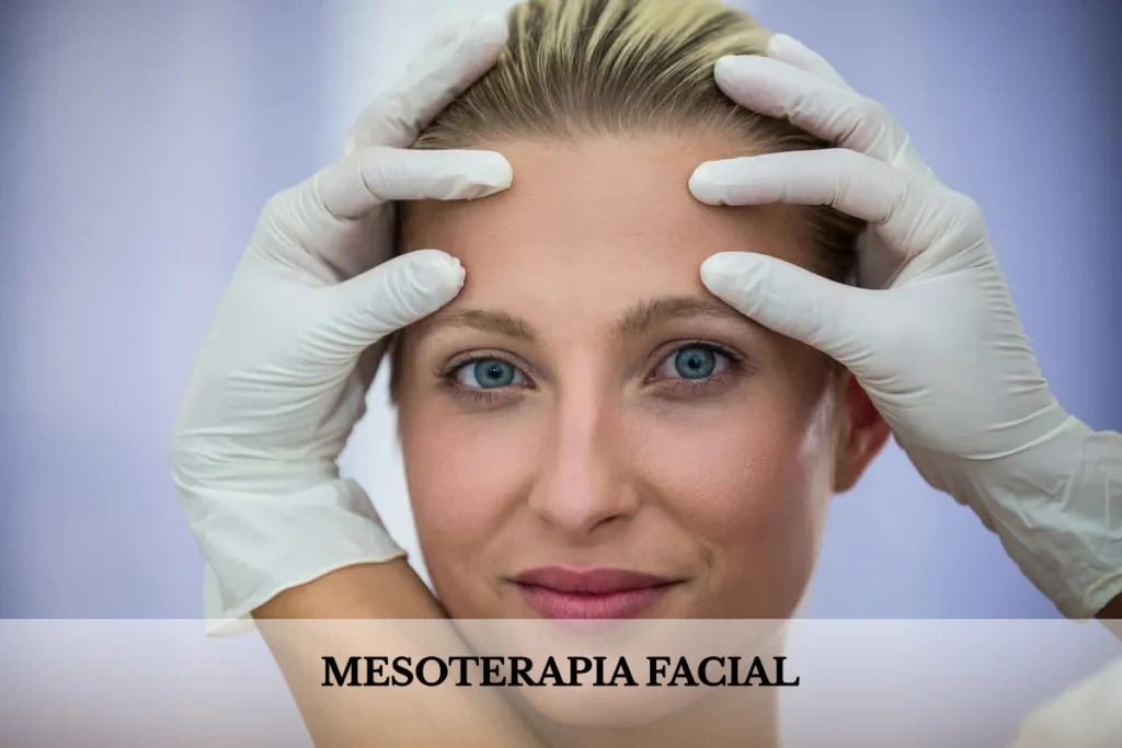 doctora mostrando resultados mesoterapia facial paciente