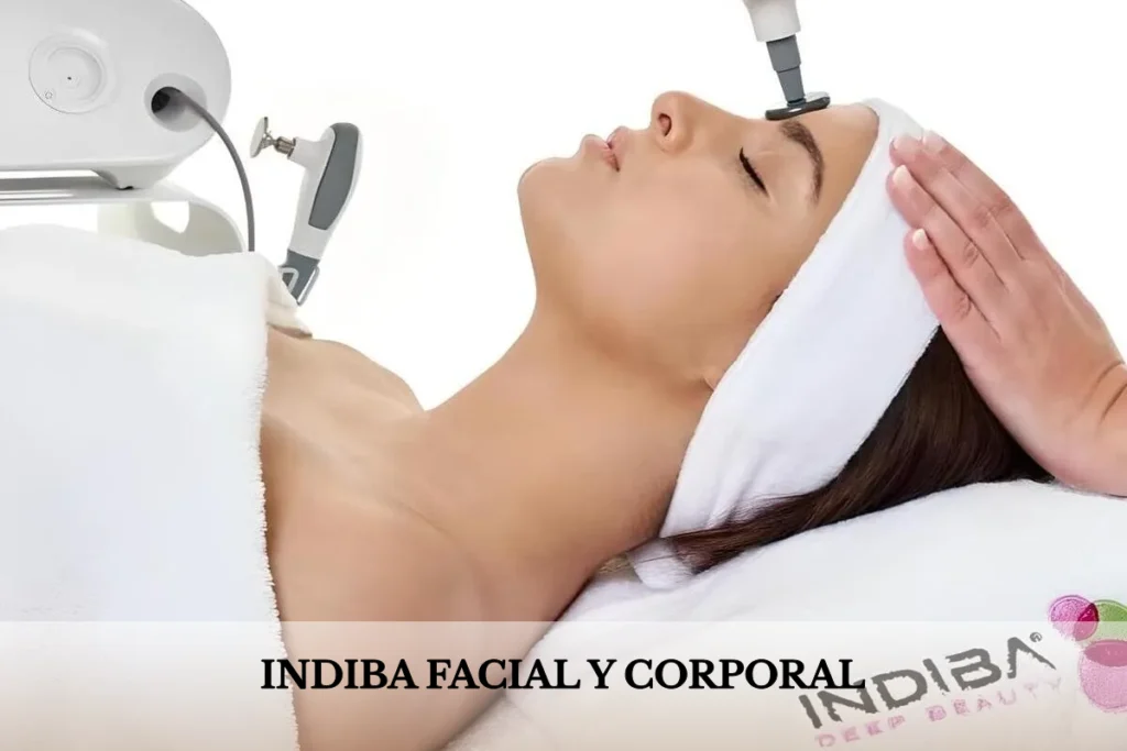 paciente en sesion de indiba facial